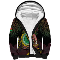 Personalised Vanuatu Sherpa Hoodie Yumi 46th Hapi Independens Dei - Black Version LT14 Unisex Black - Polynesian Pride