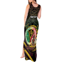Personalised Vanuatu Tank Maxi Dress Yumi 45th Hapi Independens Dei - Black Version LT14