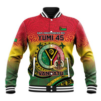 Personalised Vanuatu Baseball Jacket Yumi 45th Hapi Independens Dei - Reggae Version LT14