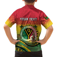 Personalised Vanuatu Family Matching Mermaid Dress and Hawaiian Shirt Yumi 46th Hapi Independens Dei - Reggae Version LT14 - Polynesian Pride