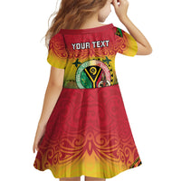 Personalised Vanuatu Family Matching Mermaid Dress and Hawaiian Shirt Yumi 46th Hapi Independens Dei - Reggae Version LT14 - Polynesian Pride