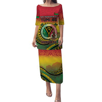 Personalised Vanuatu Family Matching Puletasi and Hawaiian Shirt Yumi 46th Hapi Independens Dei - Reggae Version LT14 Mom's Dress Reggae - Polynesian Pride