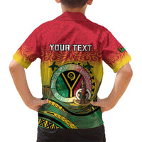 Personalised Vanuatu Family Matching Short Sleeve Bodycon Dress and Hawaiian Shirt Yumi 45th Hapi Independens Dei - Reggae Version LT14