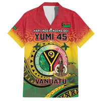 Personalised Vanuatu Family Matching Short Sleeve Bodycon Dress and Hawaiian Shirt Yumi 45th Hapi Independens Dei - Reggae Version LT14