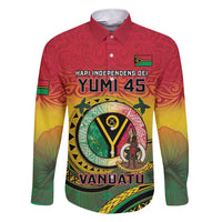 Personalised Vanuatu Family Matching Short Sleeve Bodycon Dress and Hawaiian Shirt Yumi 45th Hapi Independens Dei - Reggae Version LT14