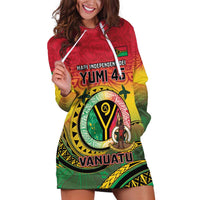 Personalised Vanuatu Hoodie Dress Yumi 45th Hapi Independens Dei - Reggae Version LT14