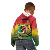 Personalised Vanuatu Kid Hoodie Yumi 46th Hapi Independens Dei - Reggae Version LT14 - Polynesian Pride