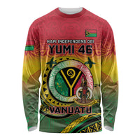 Personalised Vanuatu Long Sleeve Shirt Yumi 46th Hapi Independens Dei - Reggae Version LT14 Unisex Reggae - Polynesian Pride