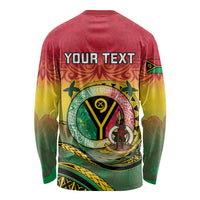 Personalised Vanuatu Long Sleeve Shirt Yumi 46th Hapi Independens Dei - Reggae Version LT14 - Polynesian Pride