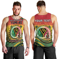 Personalised Vanuatu Men Tank Top Yumi 45th Hapi Independens Dei - Reggae Version LT14