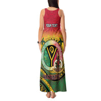 Personalised Vanuatu Tank Maxi Dress Yumi 46th Hapi Independens Dei - Reggae Version LT14 - Polynesian Pride