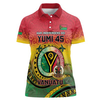 Personalised Vanuatu Women Polo Shirt Yumi 46th Hapi Independens Dei - Reggae Version LT14 Female Reggae - Polynesian Pride