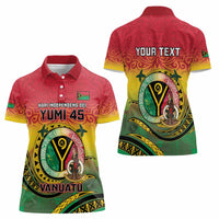 Personalised Vanuatu Women Polo Shirt Yumi 46th Hapi Independens Dei - Reggae Version LT14 - Polynesian Pride