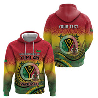 Personalised Vanuatu Zip Hoodie Yumi 45th Hapi Independens Dei - Reggae Version LT14