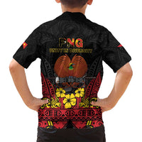 Papua New Guinea Independence Day Family Matching Off Shoulder Short Dress and Hawaiian Shirt PNG Bird of Paradise 50th Anniversary LT14 - Polynesian Pride
