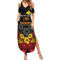 Papua New Guinea Independence Day Summer Maxi Dress PNG Bird of Paradise 50th Anniversary LT14