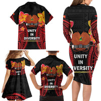 Papua New Guinea Independence Day Family Matching Long Sleeve Bodycon Dress and Hawaiian Shirt PNG Since 1975 LT14
