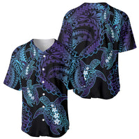 Polynesia Sea Turtle Day Baseball Jersey Tribal Honu Plumeria Polynesian Pattern