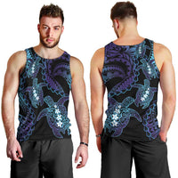Polynesia Sea Turtle Day Men Tank Top Tribal Honu Plumeria Polynesian Pattern