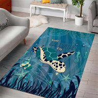 World Sea Turtle Day Polynesia Area Rug Go With The Flow