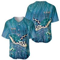 World Sea Turtle Day Polynesia Baseball Jersey Go With The Flow