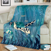 World Sea Turtle Day Polynesia Blanket Go With The Flow
