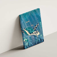 World Sea Turtle Day Polynesia Canvas Wall Art Go With The Flow