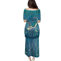 World Sea Turtle Day Polynesia Family Matching Puletasi and Hawaiian Shirt Go With The Flow