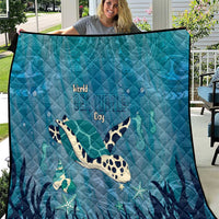 World Sea Turtle Day Polynesia Quilt Go With The Flow