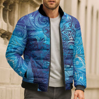 Kuri New Zealand Matariki Bomber Puffer Jacket Aotearoa Dog Waka Maori New Year Galaxy Vibes
