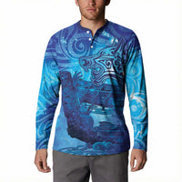 Kuri New Zealand Matariki Button Sweatshirt Aotearoa Dog Waka Maori New Year Galaxy Vibes