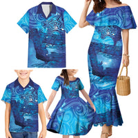 Kuri New Zealand Matariki Family Matching Mermaid Dress and Hawaiian Shirt Aotearoa Dog Waka Maori New Year Galaxy Vibes