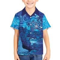 Kuri New Zealand Matariki Kid Hawaiian Shirt Aotearoa Dog Waka Maori New Year Galaxy Vibes