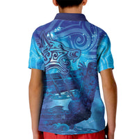 Kuri New Zealand Matariki Kid Polo Shirt Aotearoa Dog Waka Maori New Year Galaxy Vibes