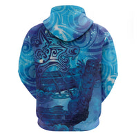 Kuri New Zealand Matariki Zip Hoodie Aotearoa Dog Waka Maori New Year Galaxy Vibes