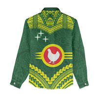 Manu'a Flag Day Women Casual Shirt Polynesian Pattern National Color Proud