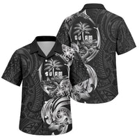 Attelong Guam Chamorro Family Matching Puletasi and Hawaiian Shirt Guahan Seal Tattoo LT14 Son's Shirt Black - Polynesian Pride