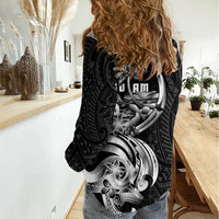 Attelong Guam Chamorro Women Casual Shirt Guahan Seal Tattoo LT14 - Polynesian Pride