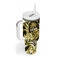 Amariyu Guam Chamorro Tumbler With Handle Guahan Seal Tattoo LT14 - Polynesian Pride