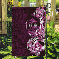Kulot Di Rosa Guam Chamorro Garden Flag Guahan Seal Tattoo LT14 Garden Flag Pink - Polynesian Pride