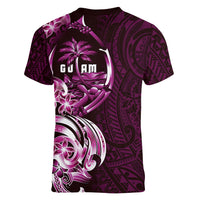 Kulot Di Rosa Guam Chamorro Women V-Neck T-Shirt Guahan Seal Tattoo LT14 - Polynesian Pride