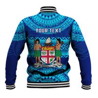 Personalised Fiji Baseball Jacket Unique Fijian Tapa Pattern With Coat Of Arms LT14 - Polynesian Pride
