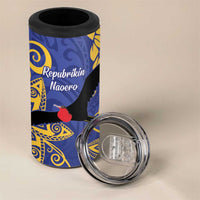 Nauru Angam Day 4 in 1 Can Cooler Tumbler Naoero Frigate Bird Polynesian Pattern