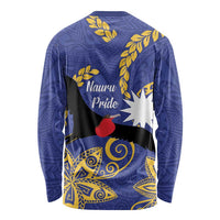 Nauru Angam Day Long Sleeve Shirt Naoero Frigate Bird Polynesian Pattern LT14 - Polynesian Pride