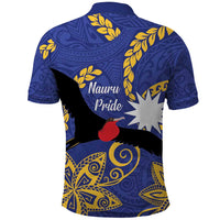 Nauru Angam Day Polo Shirt Naoero Frigate Bird Polynesian Pattern LT14 - Polynesian Pride