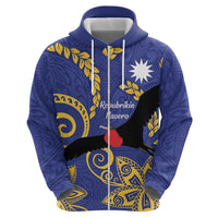 Nauru Angam Day Zip Hoodie Naoero Frigate Bird Polynesian Pattern LT14 - Polynesian Pride