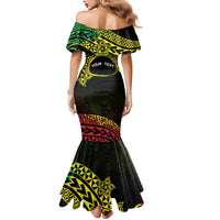 Personalised Nukuoro Atoll Mermaid Dress Polynesian Tattoo Curves Reggae Version