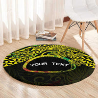 Personalised Nukuoro Atoll Round Carpet Polynesian Tattoo Curves Reggae Version LT14 - Polynesian Pride