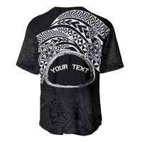Personalised Pohnpei Nukuoro Micronesia Baseball Jersey Polynesian Tattoo Curves Black Version LT14 - Polynesian Pride