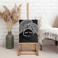 Personalised Pohnpei Nukuoro Micronesia Canvas Wall Art Polynesian Tattoo Curves Black Version LT14 - Polynesian Pride